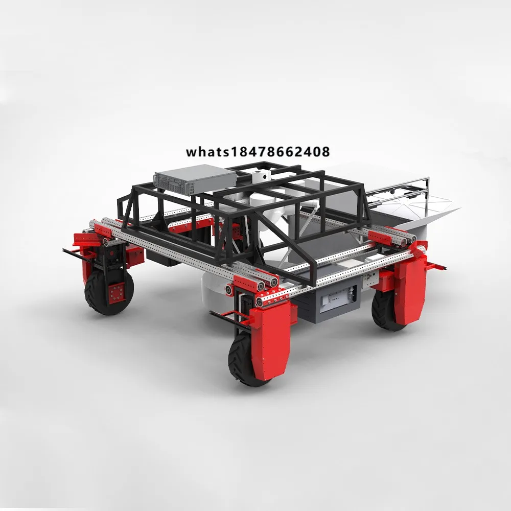 4 Wheels Electric Mobile Motor Platform Adjustable Width Agricultural Robot High Ground Clearance Robot
