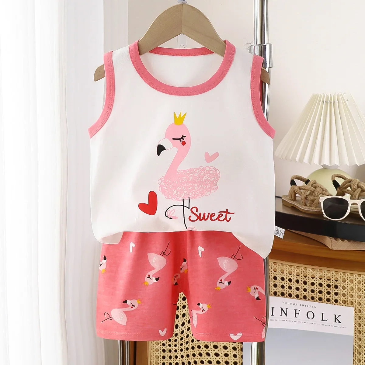T-shirts Shorts Tank Top Boys Girls Sleeveless 2PCS Children Sets Kids Clothes Vest Suit  Summer Children Clothing Baby Cotton