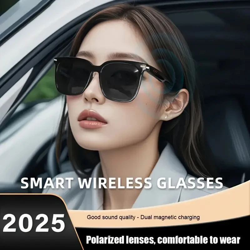 SENBONO Smart Glasses Bluetooth Call Music Remote Control Camera Smart Bluetooth Glasses Ride Sport Waterproof Sunglasses