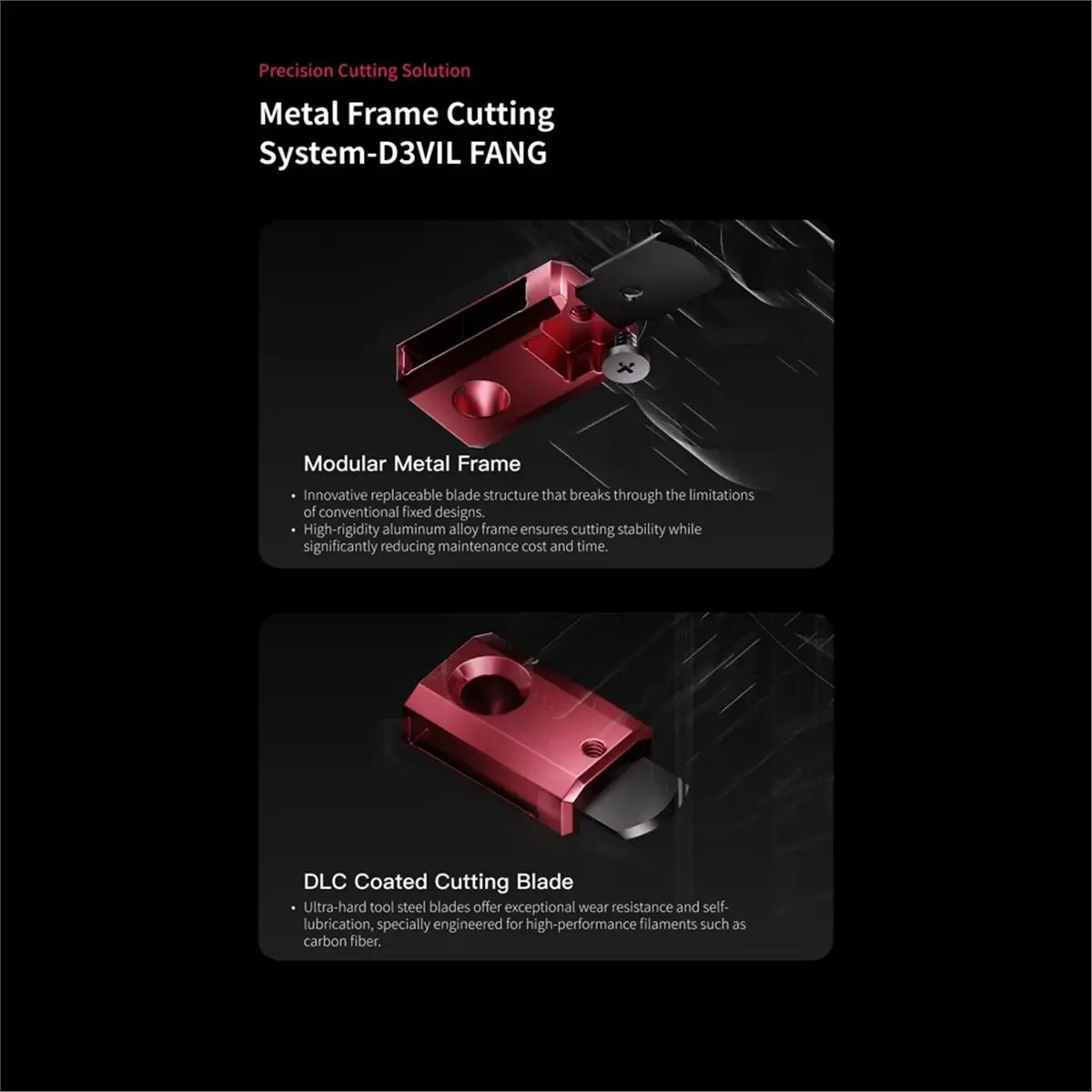L70A 2PCS DXC2 Extruder for Creality K2 Series One Snap Away D3vil Fang Cutter System-Precision Cutting for K2 K2PRO K2PLUS