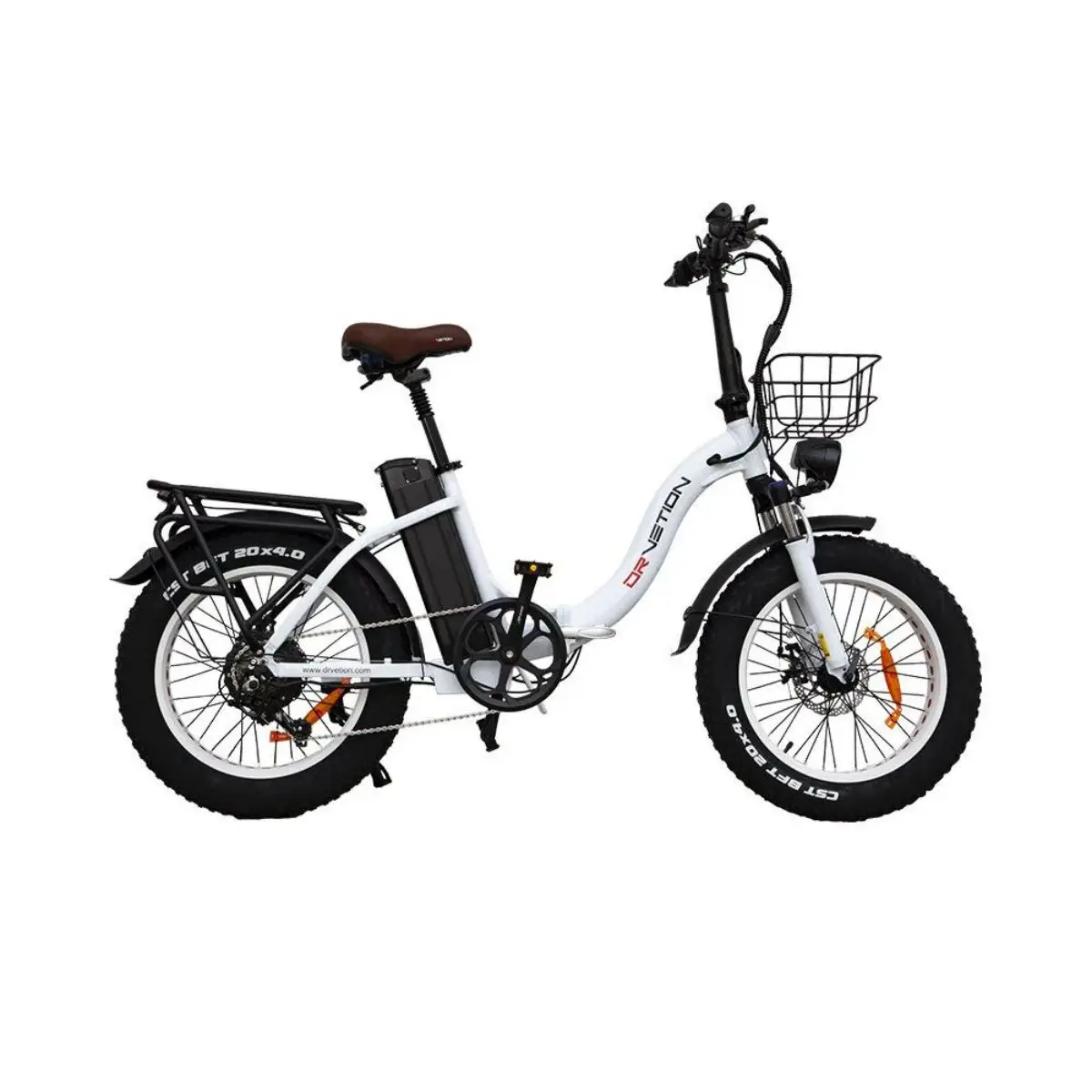 Electric bike DrveTion CT20 - 20 * inches motor W battery 48V10Ah autonomy 35-45KM-White Pearl