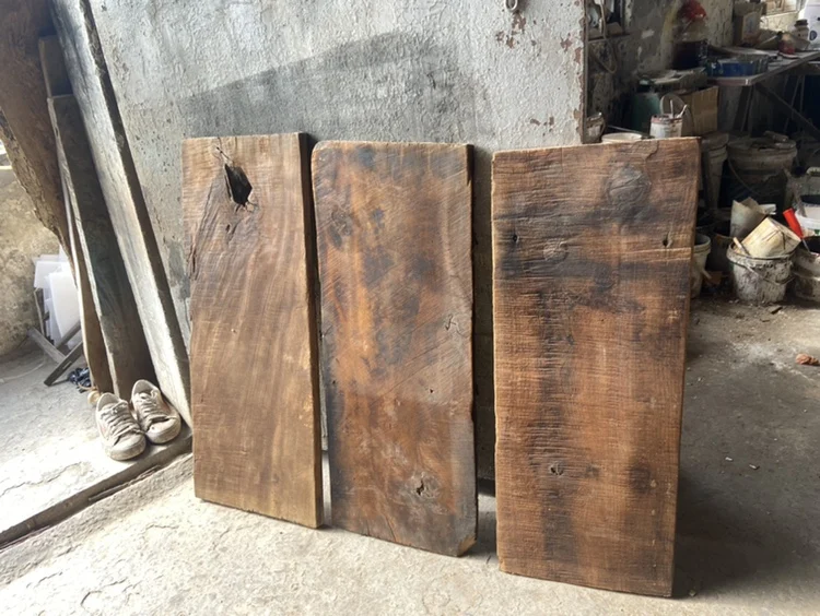 

Ecological weathered wood panel lacquer painting customization, non-return or exchange