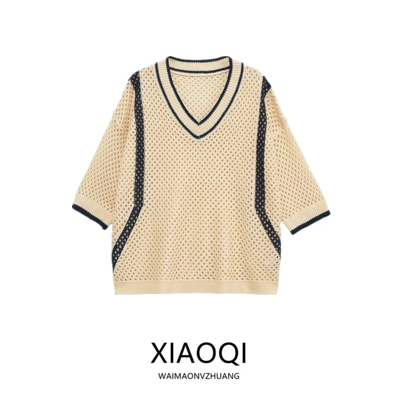 

Loose Hollow out Knitwear Sweater Women's Faion Autumn 2025 New Sle Versatile Commuter ular Model Svel Top