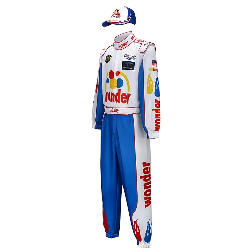 

Ricky Bobby Racing Cosplay Costume for Halloween with Jumpsuit and Hat Halloween Costumes for Women