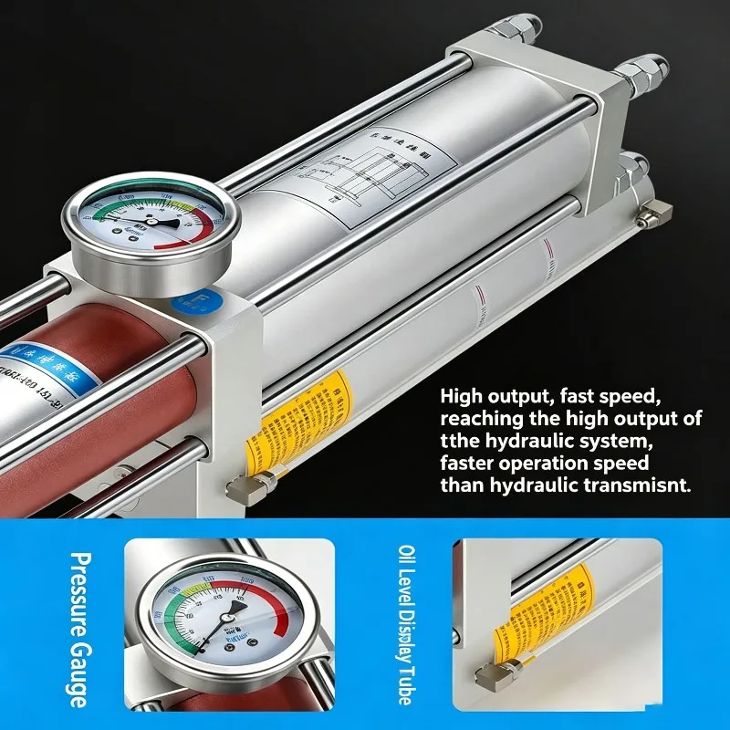MPT 1T To 10T Bore Size 63-100mm Pressure Double Action Standard Pneumatic Hydraulic Gas-Liquid Pressurized Booster Cylinder