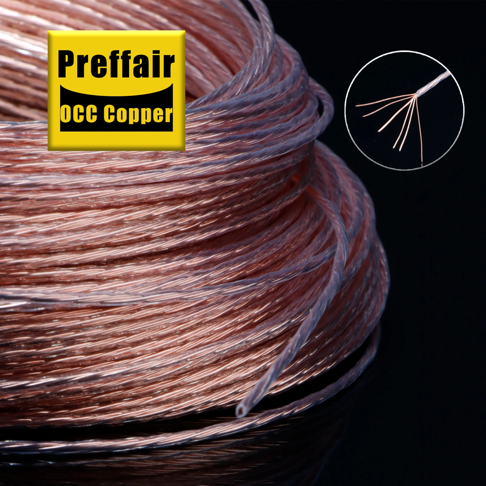 1AG 1Cu Bulk-Kabel 7N OCC Versilbertes DIY Audiophile RCA-Signalkabel für Verstärker DAC TV Auto – Detail 7