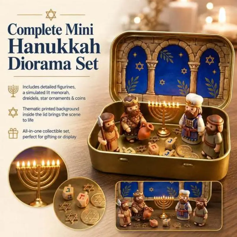 【MA】1 Set Living Room Study And Bedroom Decor Christmas Mini Nativity Scene 3D Printed Christmas Eve Exquisite Faith Ornaments