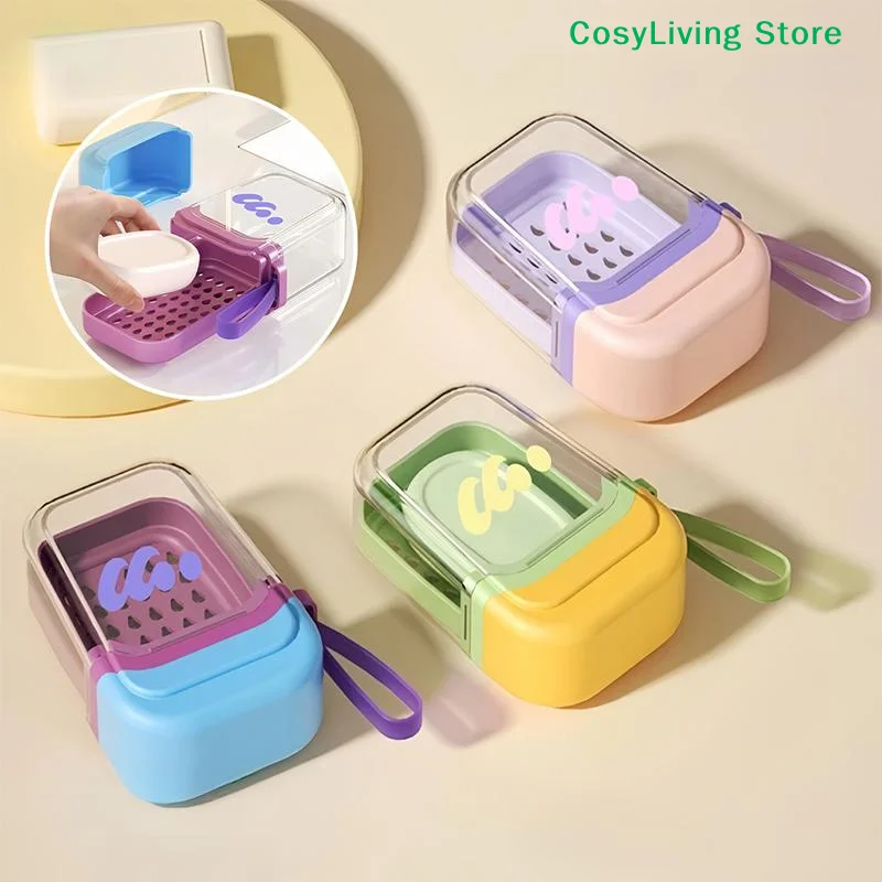 [CL]Soap Case Travel Case Leakproof Container With Lid For Traveling Camping Gym Applies To Shower Bath Bathroom Supplies[CL]