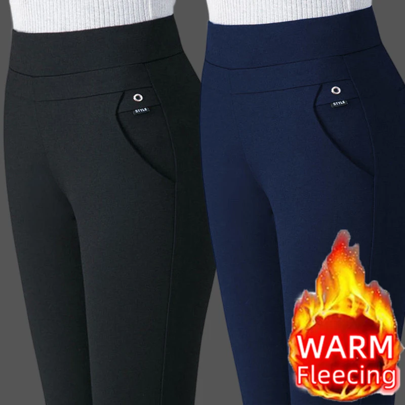 

2024 Autumn Winter Pencil Pants Women Lady Skinny Thin Slim Trousers Female Clothing Legging