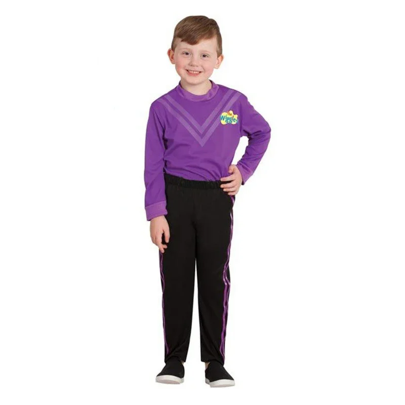 Unisex Kids Simon Anthony Lachy Wiggle Costume Boys Emma Wiggle Costume For Girls Halloween Fancy Dress Up Purim Party Outfit NS