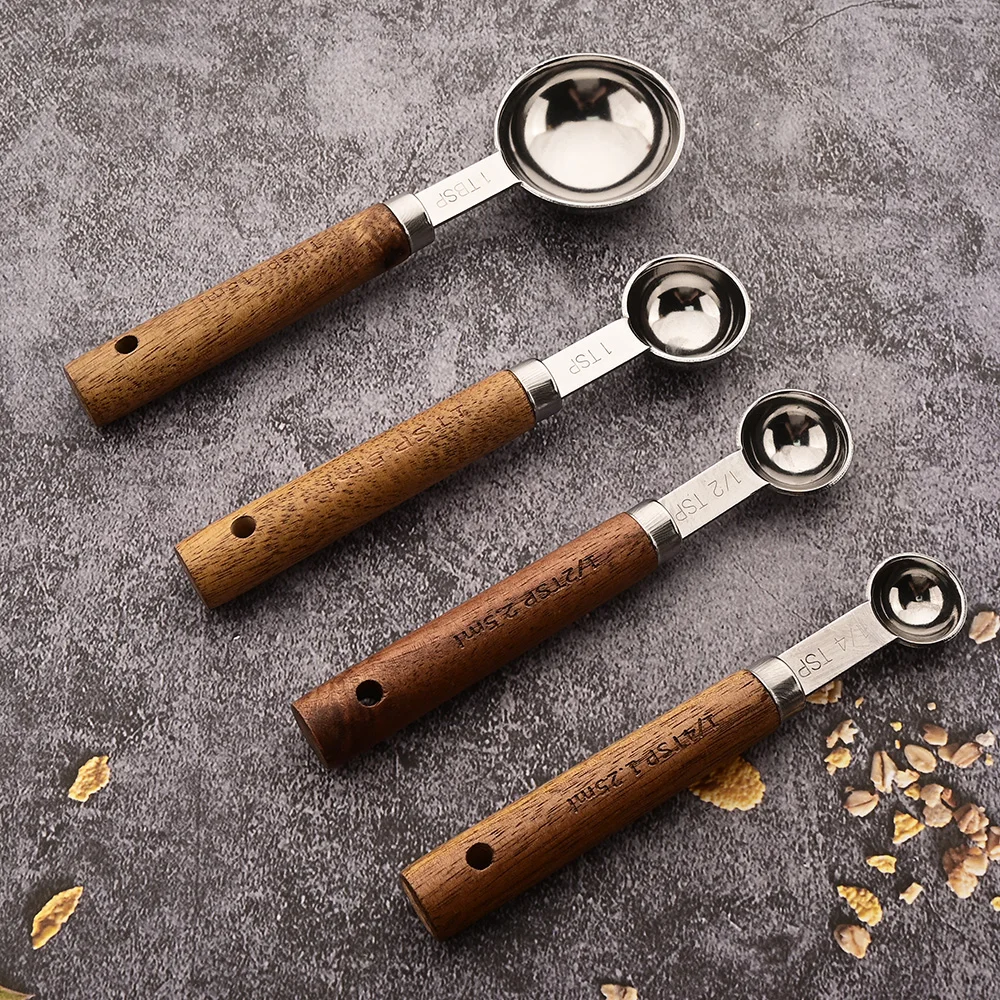 1/4/8Pcs Measuring Spoon Set Stainless Steel Multifunctional Cookware Portable Heavy Duty Kitchen Gadgets Baking Seasoning Spoon