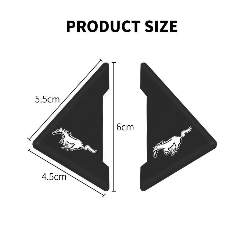 2x Silicone Car Door Corner Cover Bumper Crash Scratch Protector For Ford Mustang GT500 GT350 Cobra Shelby Focus mk2 mk3 Fiesta