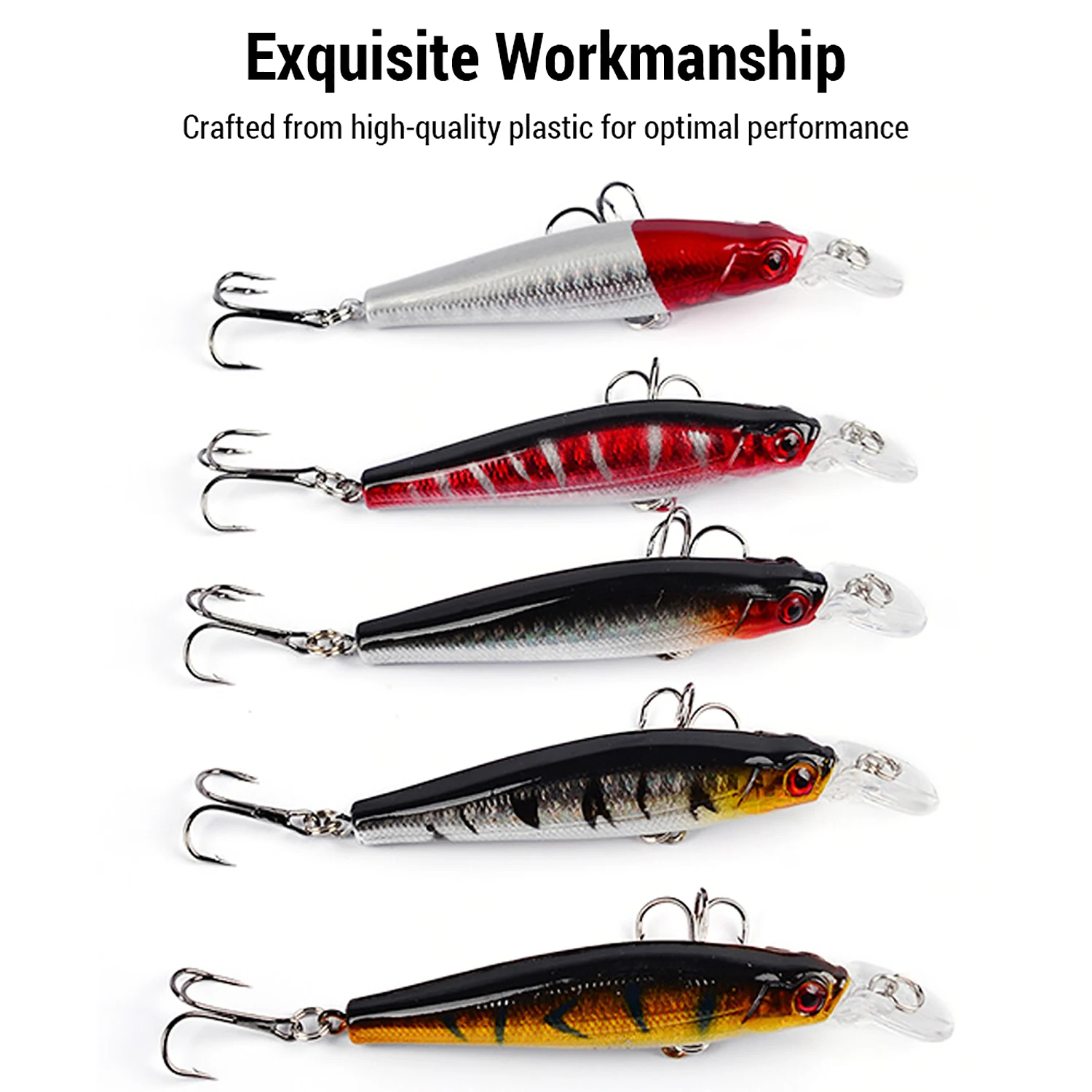 56 قطعة متعدد الألوان الصيد السحر عدة 2.9-10 سنتيمتر 1.9-8.5 جرام لينة الطعوم الصلبة مجموعة مع السنانير البلاستيك معدات صيد الأسماك للمياه المالحة