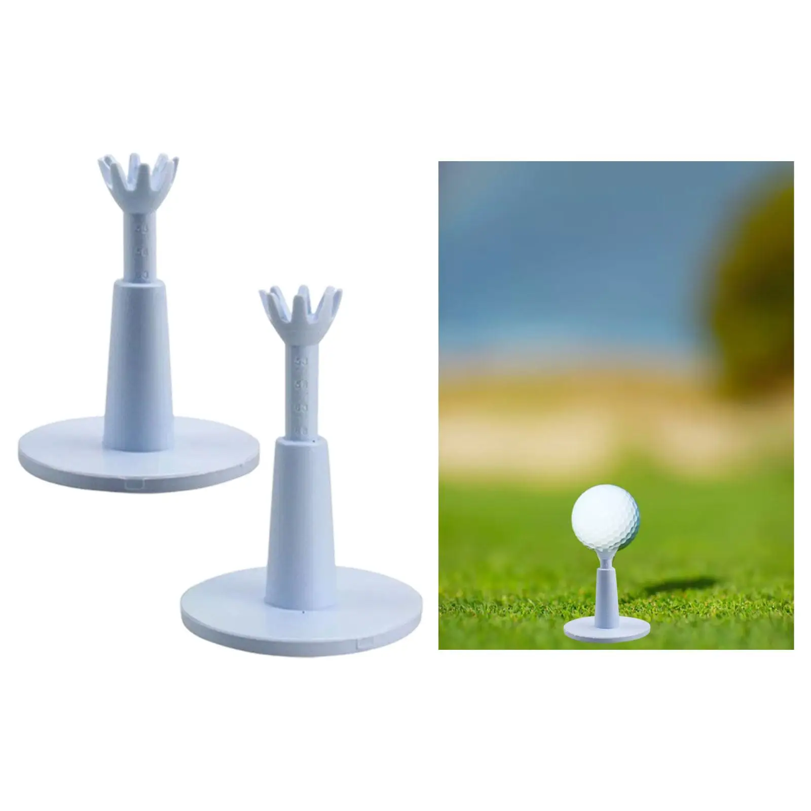 2 Pieces Adjustable Golf Tees Practicing Player Golfer Gift Improve Golf Distance Precision for Women Men Golf Equipment