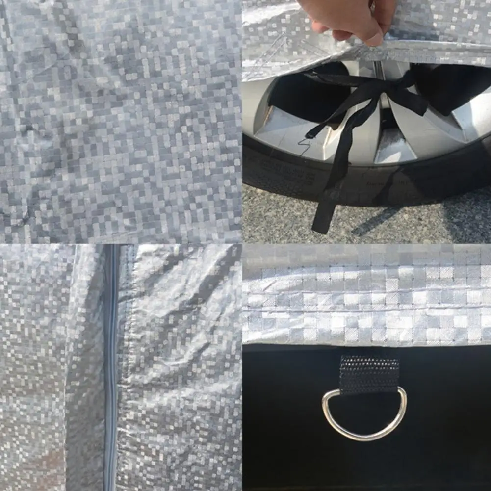 Car Accessories Sunshade Half Canopy Car Sun Protection Rainproof Heat Insulating Cover Car Dust Cover PEVA Aluminum Mold