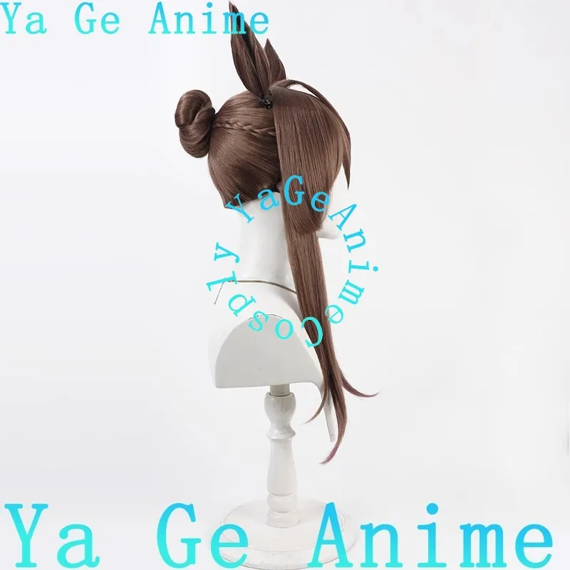 يا جي أنيمي تأثيري WigUma Musume سوبر كريك شعر مستعار تأثيري آذان ذيل سباق الخيل فتاة لعبة عرض الواقع شعر مستعار شخصية