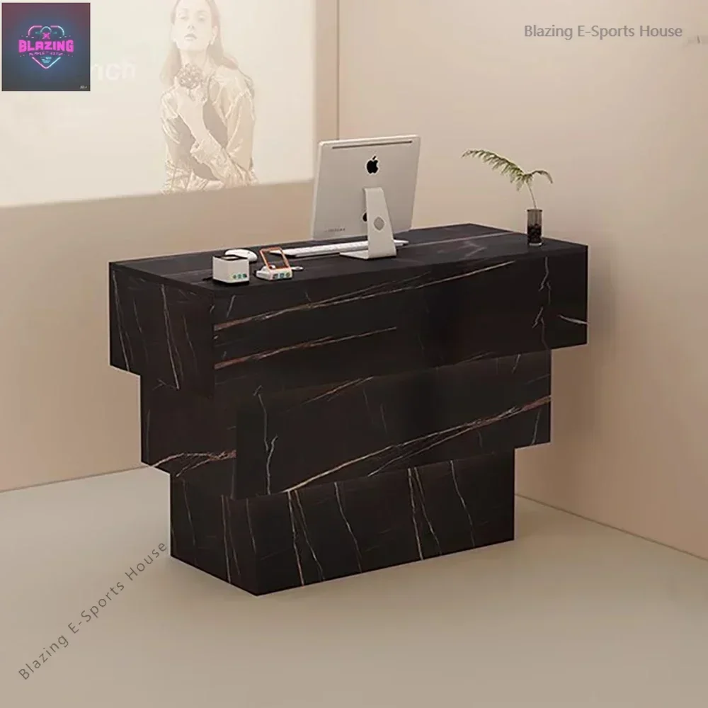 Office Supermarket Reception Desks Store Design Simple Style Front Desk Luxury Bar Counter Salon Mostrador Negocio Furniture