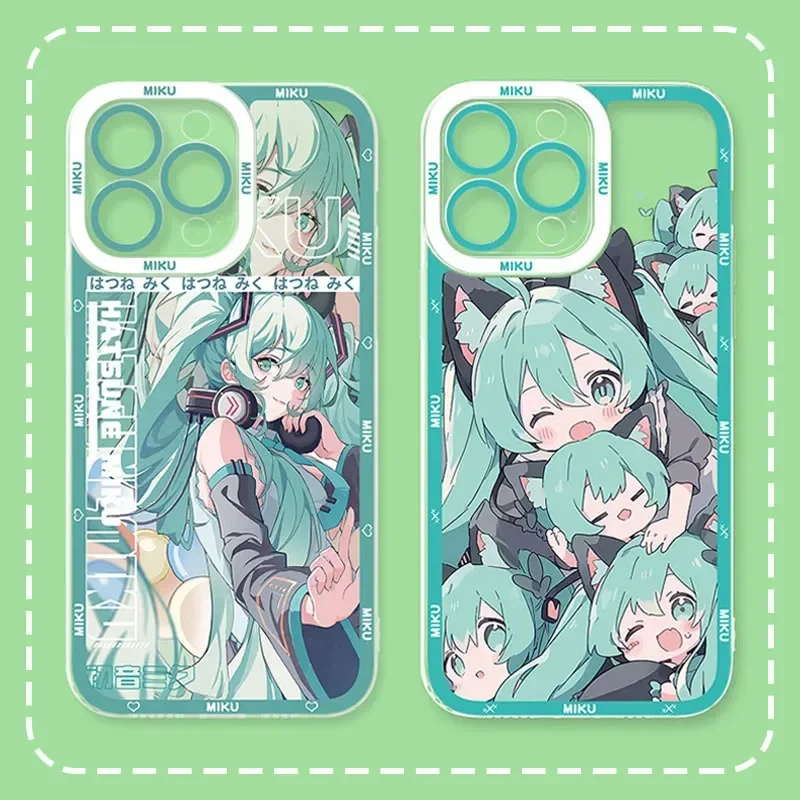 H-Hatsune Miku Phone Case For Samsung Galaxy A04 A04S A04E A13 A33 A53 A73 A52 A52S A72 A51 A71 Soft Silicone Clear Cover