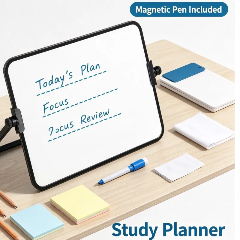 Desktop Magnetic Whiteboard Portable Stand Up Memo Board For Office Home School Note Writing Display Organizer