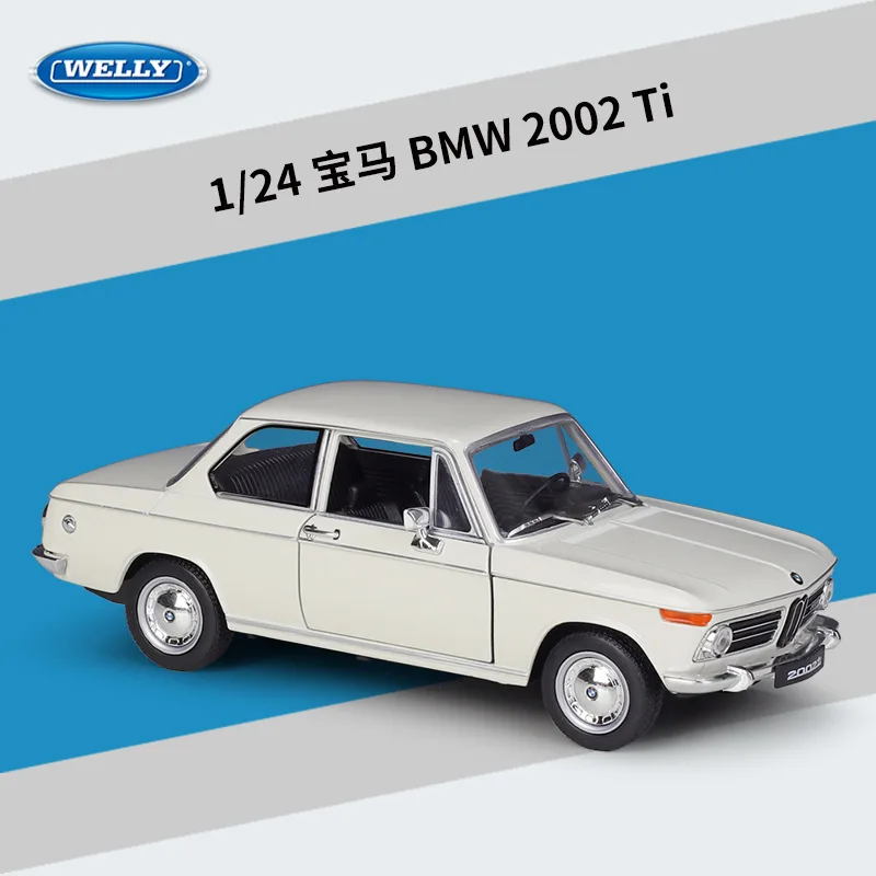 Nieuw product 1:24 BMW 2002 Ti Simulatie Legering Automodel Handgemaakte speelgoedcollectie Display Ornament Verjaardagscadeaus voor jongens en meisjes