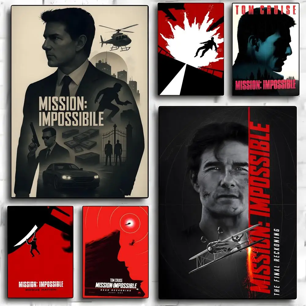 Affiche M-Mission: Impossible-S, autocollant artistique auto-adhésif en papier imperméable, décoration murale pour café, bar, chambre