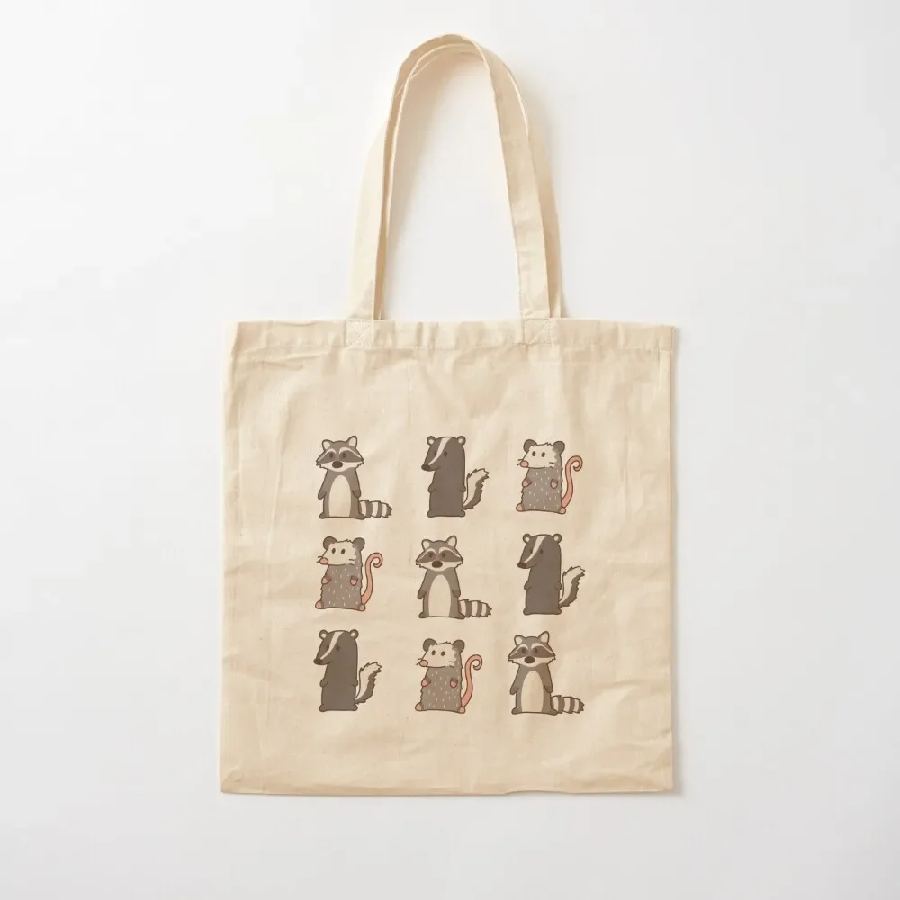 

raccoon, opossum & skunk woodland friends #2 Tote Bag custom canvas bag Large bags for women sac pour femme Tote Bag