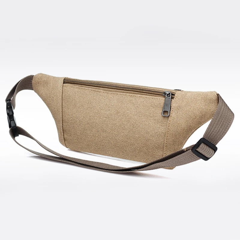 Casual Canvas Waist Bag Unisex Functional Waist Bag Mobile Phone Bag Men And Women Convenient Belt Banana Bag Fanny Pack Men