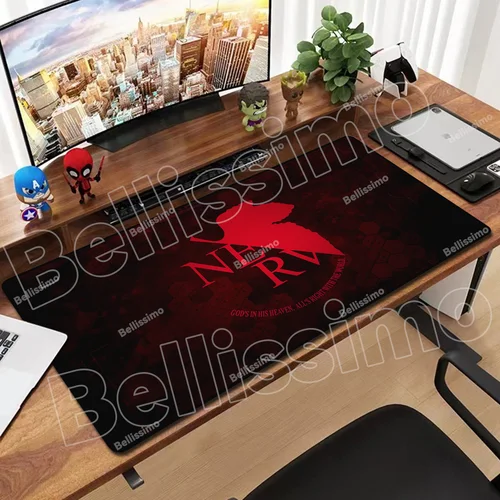 Imagen 1 del producto Alfombrilla de ratón de Anime n-neon g-geniis e- evangelelion, alfombrilla de ratón antideslizante grande con bordes cosidos, alfombrilla para escritorio, portátil y juegos ​   Teclado Pads XXL