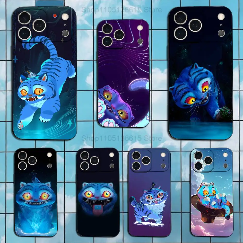 

D-Demon H-Hunters Tiger KPop Case For iPhone 17,16,15,14,13,12,11 Plus,Pro Max,XS,X,XR,SE,Mini,8,7,Soft Silicone Black Cover