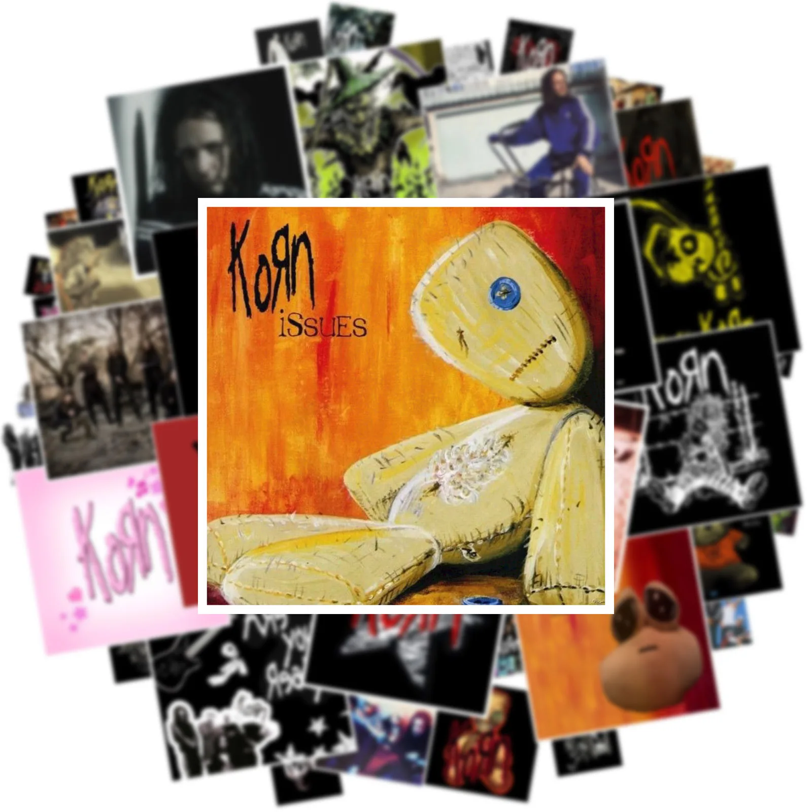 10/30/50PCS korn Rock Band Stickers Waterproof Graffiti Vinyl Decals Laptop Toy Kid Gifts