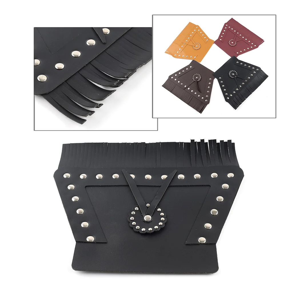 PU Leather Motorcycle Rear Fender Mud Flap Mudguard Cover with Fringe For Harley Models Touring Heritage Softail Electra Glide