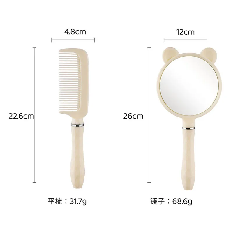 4 in 1 Air Cushion Scalp Massage Comb Curling Roller Brush Wide Tooth Detangler Comb Home Travel Hair Styling Combs With Mirrow