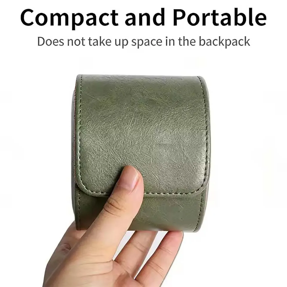 For Men Women Leather Watch Roll 1 2 3 slots Luxury Genuine Storage Box Travel Bag Watch Case Gift Box Watch Pouch