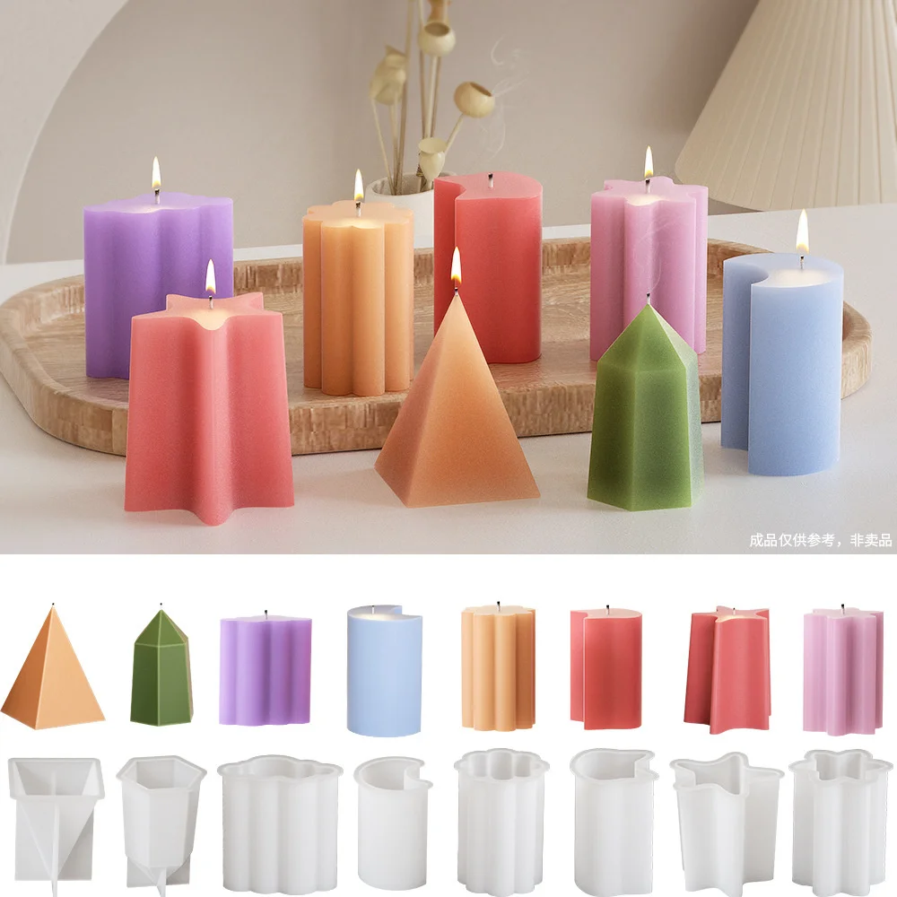 ثلاثية الأبعاد نجم البحر القمر الهرم سحابة زهرة شكل شمعة معطرة قالب من السيليكون لتقوم بها بنفسك الجص الراتنج الصابون الشمع صنع قوالب حلية المنزل