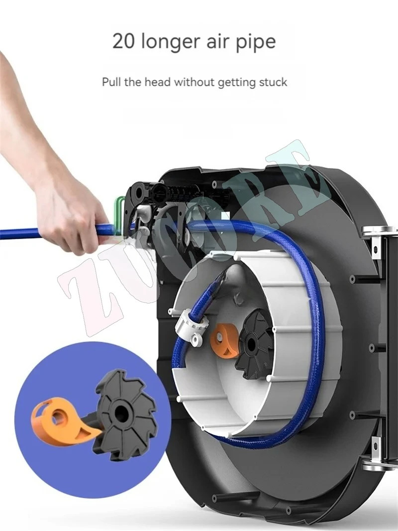 Air Drum Automatic Telescopic Hose Double Shaft 10/15/20M PU Yarn Clip Hose Pneumatic Repair, Beauty Tools