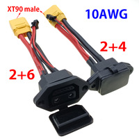 TX90 Male to 2+4/2+6 Pin Female Connector Electric Vehicle Lithium Battery Charge Socket E-bike Lithium Battery Connection Wire