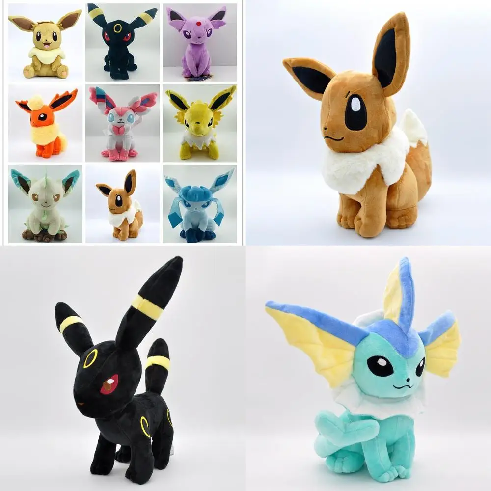 

30cm Large Sitting Eevee Kawaii Plush Toy Stuffed Doll for Kids Birthday Gift Perfect for Pokemon Fans Soft Cute Anime Figure
