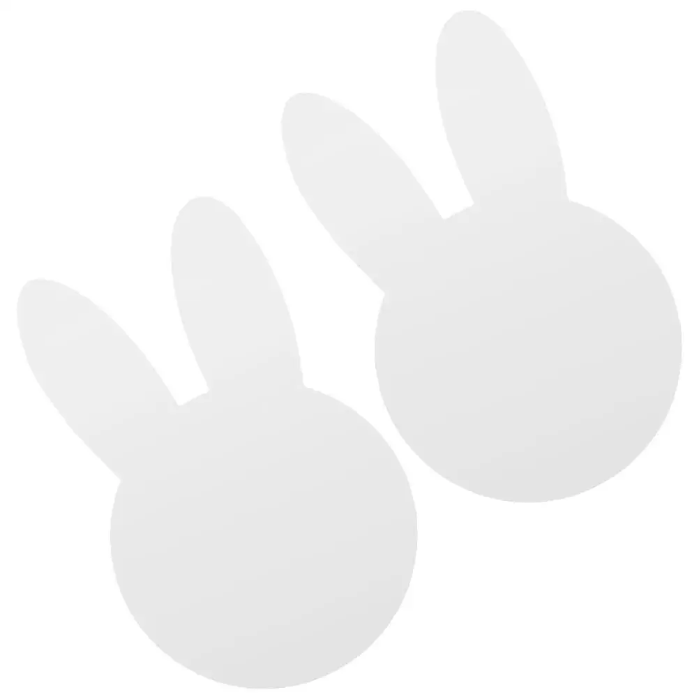 

2 Pcs 3D Rabbit Acrylic Mirror Decals Bunny Decorative Mirrors Home Bedroom Kids Room Bathroom Corner Sticker Diy