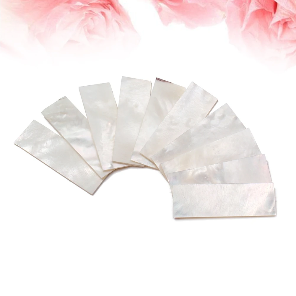 

10 pcs White Shell Fretboard Inlays for Guitar Bass DIY Dot Markers Easy Install Musical Instruments Components Accessories