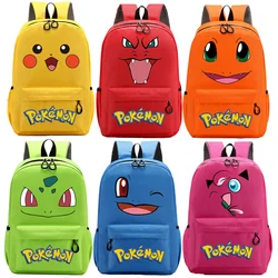 Pokemon SchoolBag Pikachu Primary School Bookbag Large-capacity Charmander Squirtle Knapsack High-quality Backpack Laptop Bag