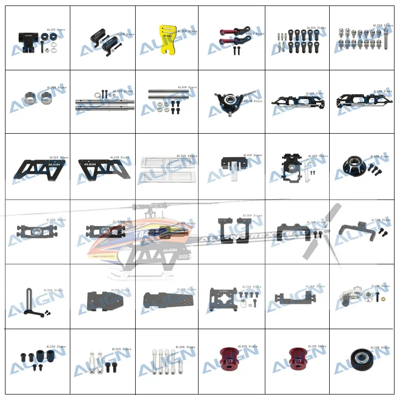 Align TB40 Main Rotor Housing Set   Main Shaft   Motor Belt Pulley Assembly TB40 Spare Parts RC Helicopter