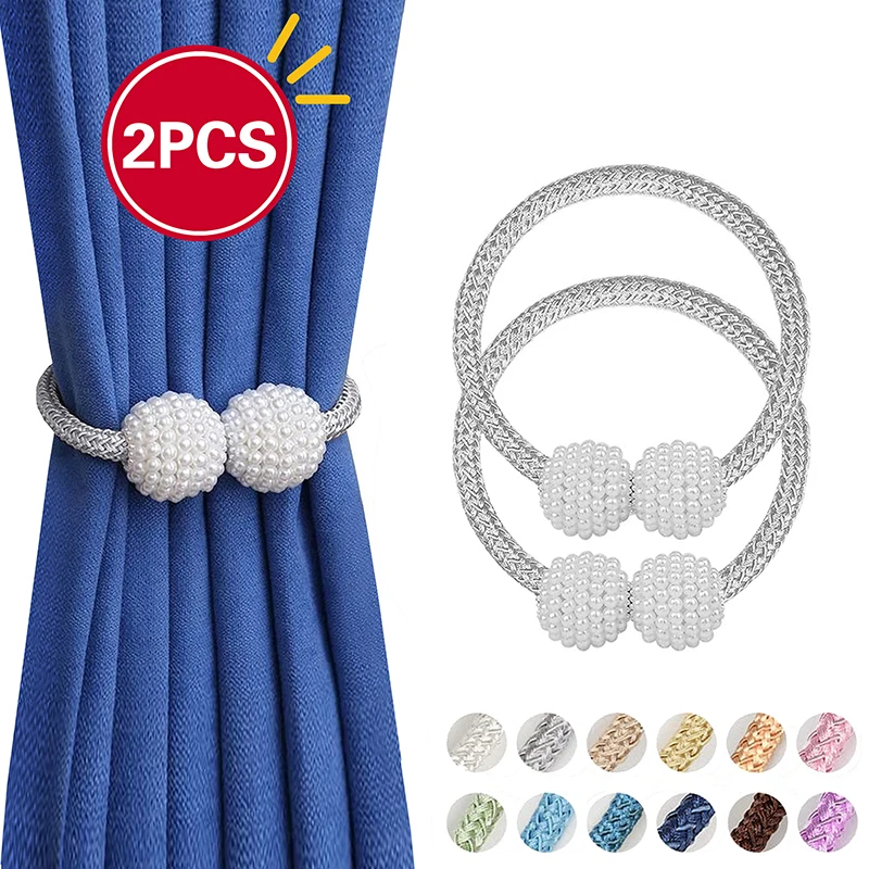 2PCS Perle Magnetische Vorhang Clip Vorhang Halter Raffhalter Schnalle Clips Hängen Ball Schnalle Raffhalter Vorhang Dekor Zubehör