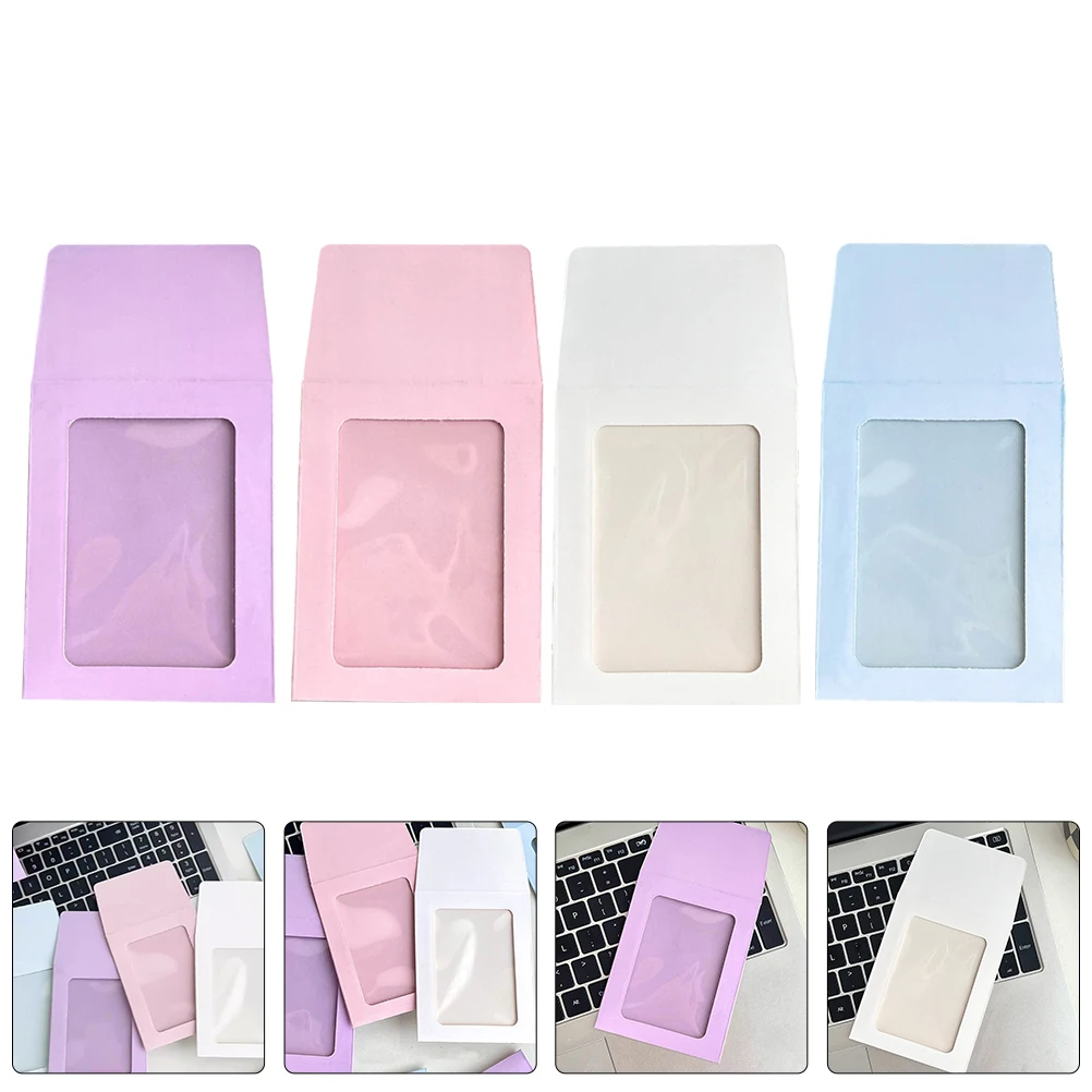 

40 Pcs Macaron Color Envelope Bag Cards Sleeve Display Covers Game Binder Photo