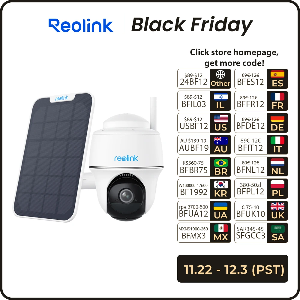 Reolink 5MP Wireless Pan & Tilt Security Camera Outdoor Solar/Battery Powered WiFi IP Camera PT Surveillance Cameras