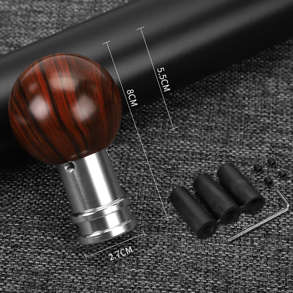 Mahagoni Holzmaserung Carbon Fiber Schaltknauf Auto Innenraum Manuelle/Automatikgetriebe Universal Auto Schalthebel – Detail 2