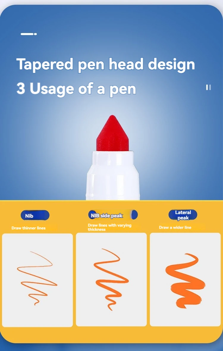 Waschbare Marker, Aquarellstift für Kinder, 12–24 Farben, waschbare Marker-Set, Farbmarker, Großpackung für Schulklassenzimmerbedarf – Detail 3