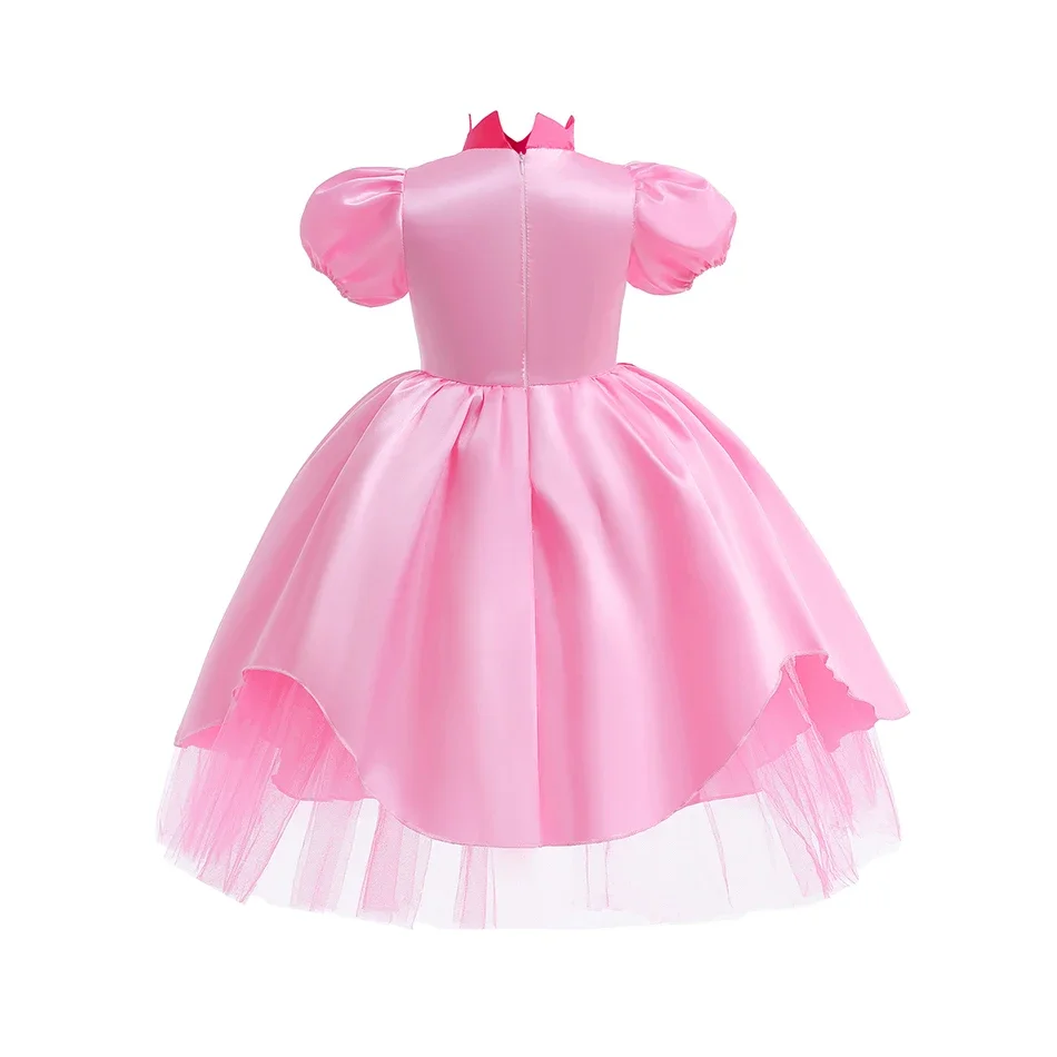 Peach Princess Dress for Girl Costume with LED Lights kids Stage Performance Clothes Children Carnival Birthday Party Festival C