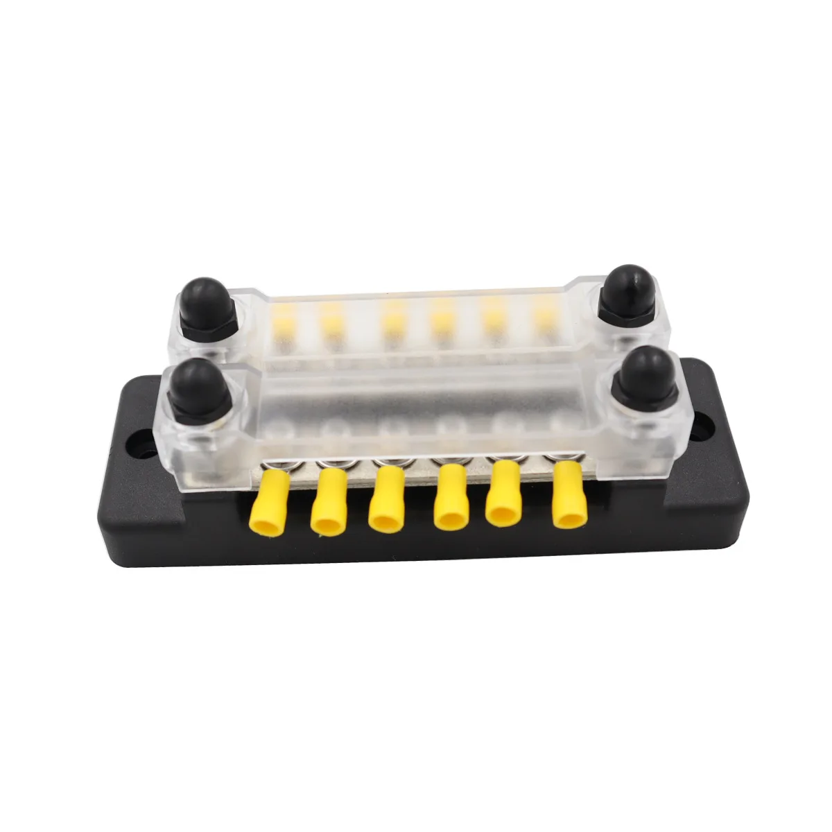 6-Position Dual Row Terminal Block with Heavy Duty 150A Current for RV and Boat Projects