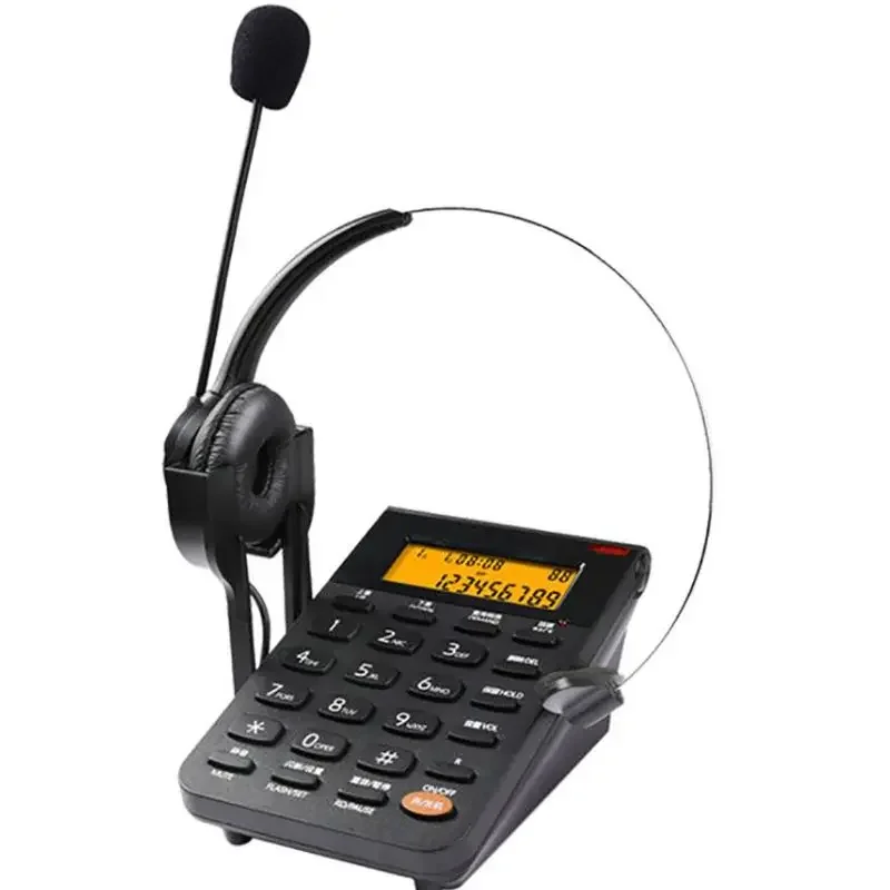 Corded Telephone with Headset & Dialpad, Caller ID, Computer Recording, Backlit, Adjustable Volume for House Call Center Office
