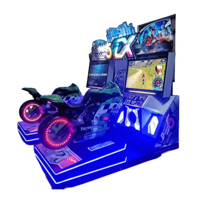FL Wholesale 2 Seats Arcade 5DX Dynamic Bike Racing Game Machine Super Motor Simulator With 42 Inch HD LCD  Operated Customized